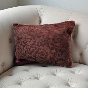Chocolate Brown Jacquard Accent Throw Pillow